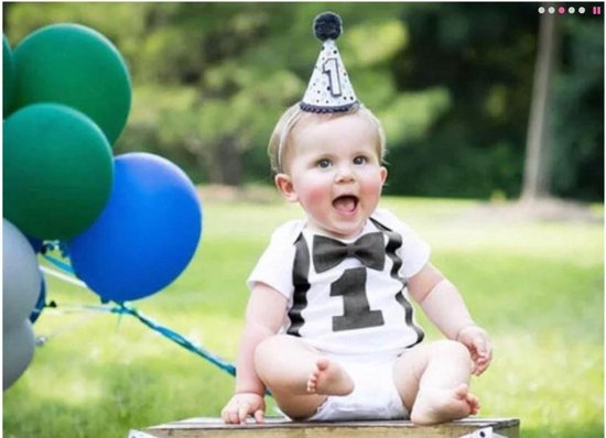Verjaardag outfit, jongen, 1 jaar, een, one, romper, fotoshoot, cakesmash, smash  cake. boy | bol.com