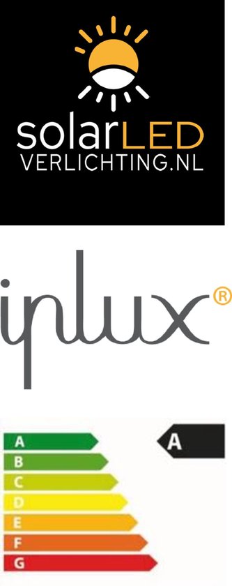 Iplux® - Rome - Solar Tuinverlichting - Warm wit - Staande lamp 60cm - iplux