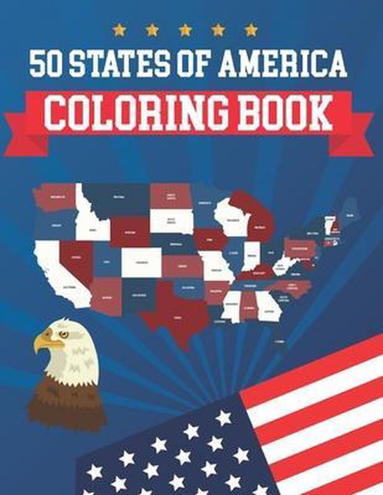 50 States Of America Coloring Book - cover
