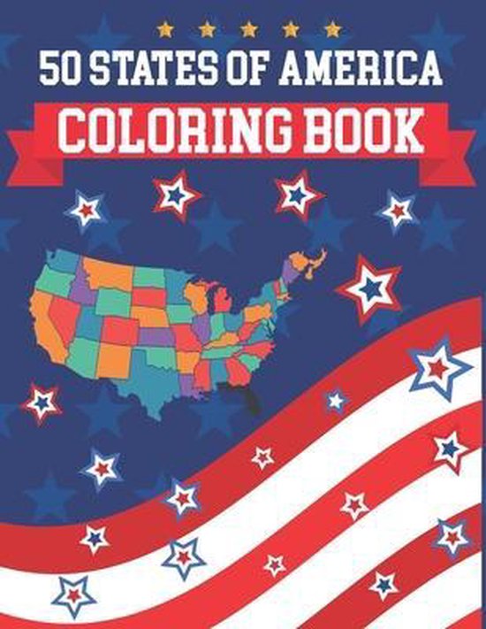 50 States Of America Coloring Book - cover