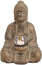 Boeddha met 1 waxinelichthouder in zijn handen
