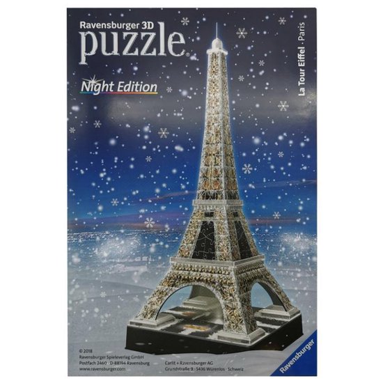 - Puzzel eiffeltoren night edition met sneeuw - 216 stukjes | bol.com