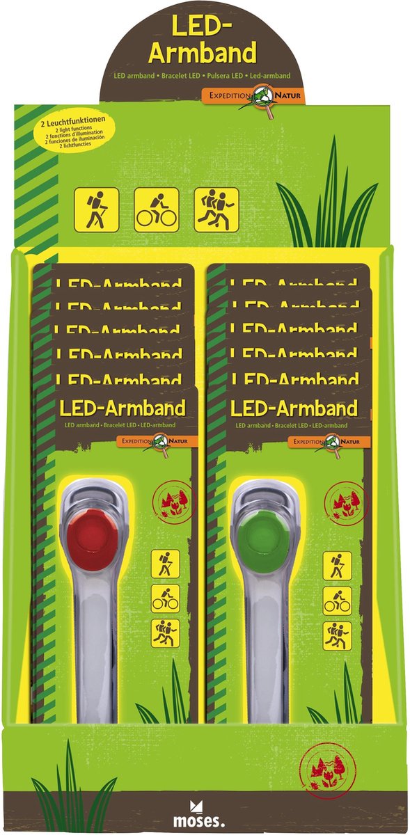lampje - hardlooplampje - reflector - elastieken armband - rood