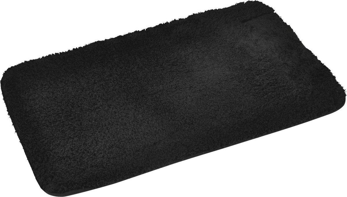 Badmat-Badmat badkamer-extra zacht zwart 50x80cm