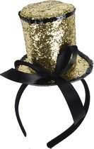 Free And Easy Hoedje Glitter Met Haarband Goud One-size