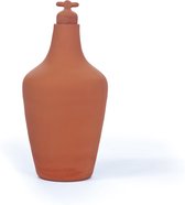 Tap Water Carafe - oppervlaktewater water karaf (laag model) in terracotta kleur steengoed