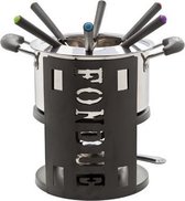 Fondueset met 6 fonduevorkjes - RVS Pot - Kaasfondue