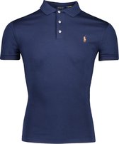 Polo Ralph Lauren  Polo Blauw Getailleerd - Maat XL - Heren - Lente/Zomer Collectie - Katoen