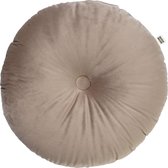 Dutch Decor - OLLY - Sierkussen rond velvet 40 cm - Pumice Stone - beige