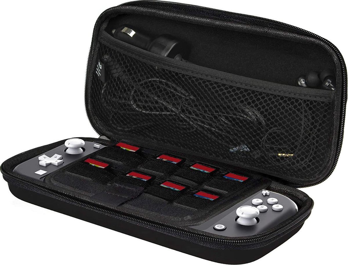 YONO Opbergtas geschikt voor Nintendo Switch LITE - Case - Beschermhoes - Hoes - Accessoires - Zwart