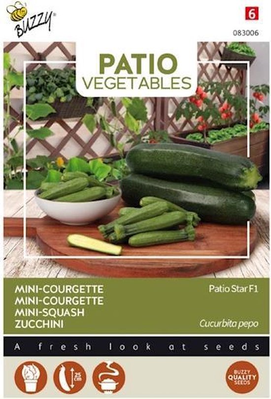 Buzzy® Patio Vegetables, Courgette Patio Star F1 bol