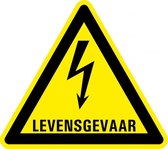 Waarschuwingssticker levensgevaar 25 mm - 10 stuks per kaart