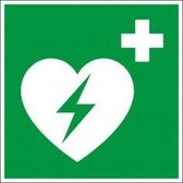 AED sticker - ISO 7010 - E010 50 x 50 mm - 10 stuks per kaart