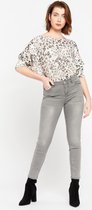 LOLALIZA Skinny broek met mini pailletten - Licht Grijs - Maat 34