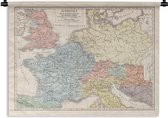 Tapisserie Ancienne Carte Empire - Carte de la Germania et des Provinces du Nord de l'Empire Romain Tapisserie coton 60x45 cm - Tapisserie avec photo