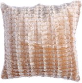 WOONENZO - sierkussen 45x45 - fluffy - koper