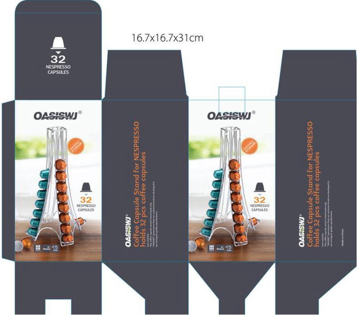 Intirilife Koffiecapsulehouder Compatibel Met Nespre Capsules 40 Stuks In Goud Kleurig Ijzer   11 5 X 37 5 Cm   360 Graden Draaibare Capsulestandaard Opslag Voor Koffiecapsules Koffiepads 759258232