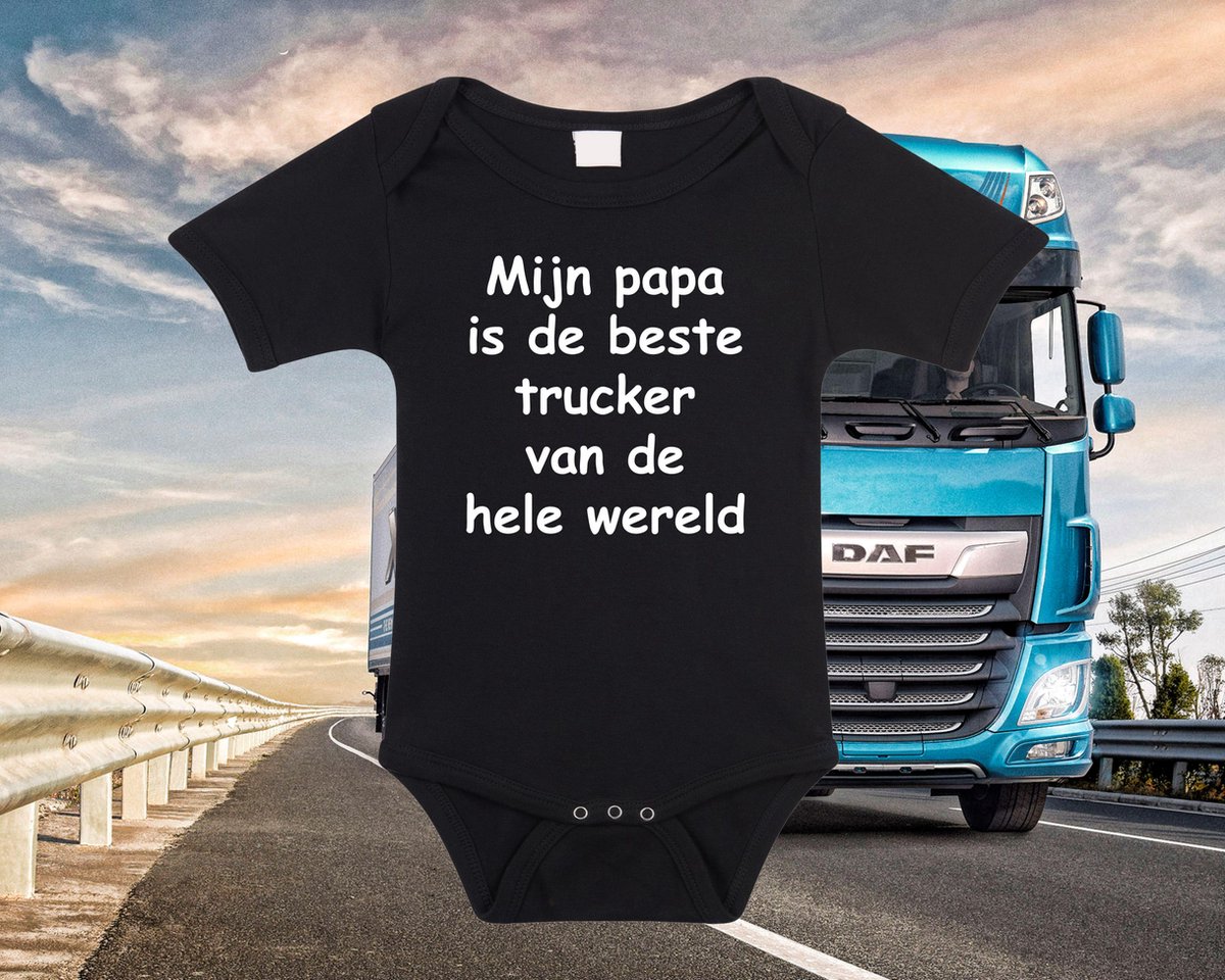 Rompertjes baby – mijn papa is de beste trucker van de wereld- baby