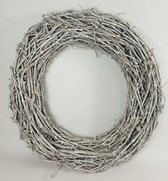 GRAPE WOOD WREATH 100*17 CM. WHITE WASHED