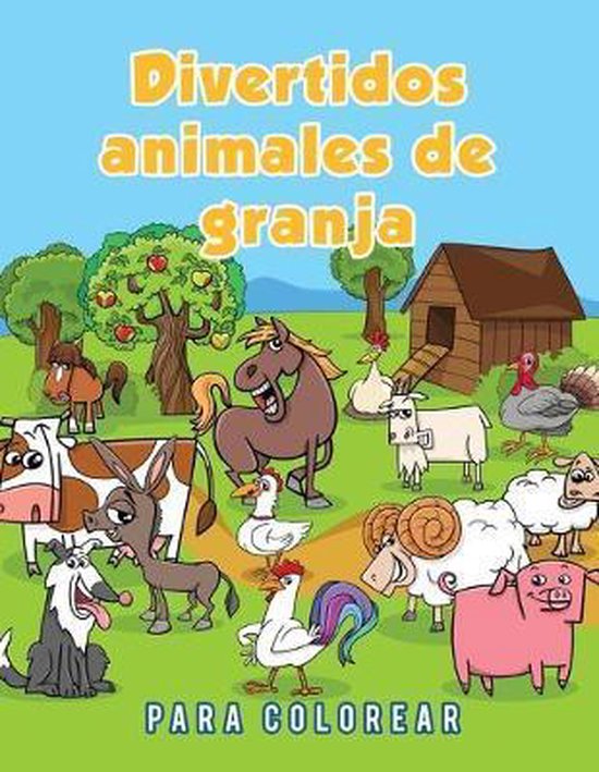 Divertidos animales de granja para colorear - cover