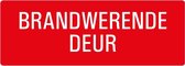 Brandbestrijding brandwerende deur sticker 105 x 37 mm