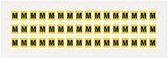 Letter stickers geel/zwart teksthoogte: 8 mm letter M