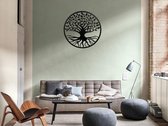 Drart - Metalen ronde levensboom 60 cm x 60 cm - metalen wanddecoratie - metal round life tree