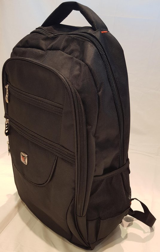Backpack zwart - Met laptopvak 4 vakjes