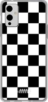 6F hoesje - geschikt voor OnePlus 9 -  Transparant TPU Case - Checkered Chique #ffffff