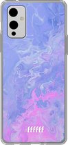 6F hoesje - geschikt voor OnePlus 9 -  Transparant TPU Case - Purple and Pink Water #ffffff