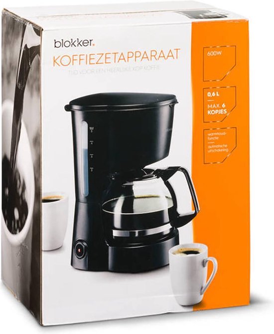 Opties voor koffiebereiding - Blokker BL-20001 - Blokker Koffiezetapparaat - Filterkoffie - 600ML - Zwart