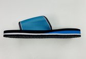 Slippers | Badslippers met klittenband | Dames/Heren | Grijs/Blauw | maat 42