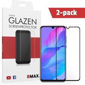 2-pack geschikt voor Huawei P smart S Screenprotector Full Cover Glas / Volledige dekking / Beschermglas / Tempered Glass / Glasplaatje - Zwart