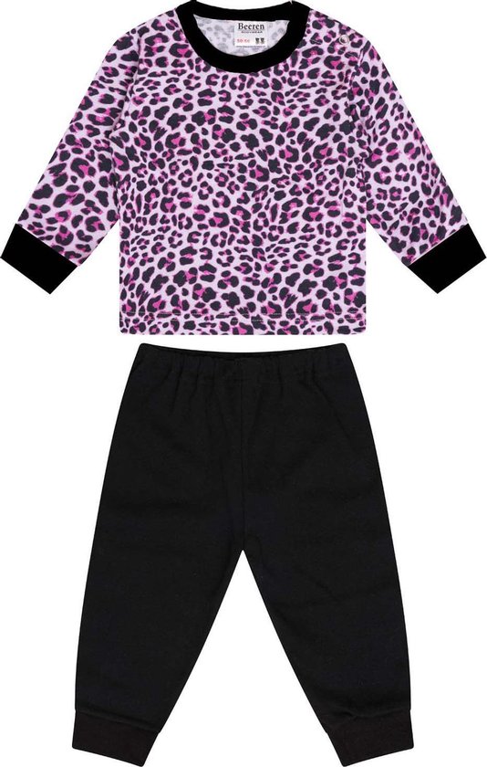 Beeren Pyjama Panter Meisjes Roze/zwart Maat 50/56