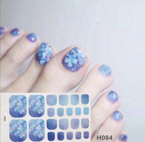 Fysica gaan beslissen Gezichtsvermogen teen nagel stickers nailart blauwe klavertjes vier nail art sticker  kalknagel... | bol.com