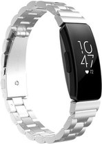 Q-DESYN Fitbit Inspire (HR) bandje - RVS - Zilver - Inclusief Tool