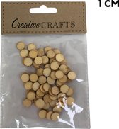 Houten schijfjes 1cm 8 Gram -knutselspullen - decoratie - natuur product - hobby - knutsel - versiering - maken - cadeau