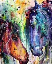 Diamond Painting - Fantasy Paarden - 40 x 20 volledig Diamant Schilderen Hobby Horses Pixelen Pixelpakket DiamonPainting