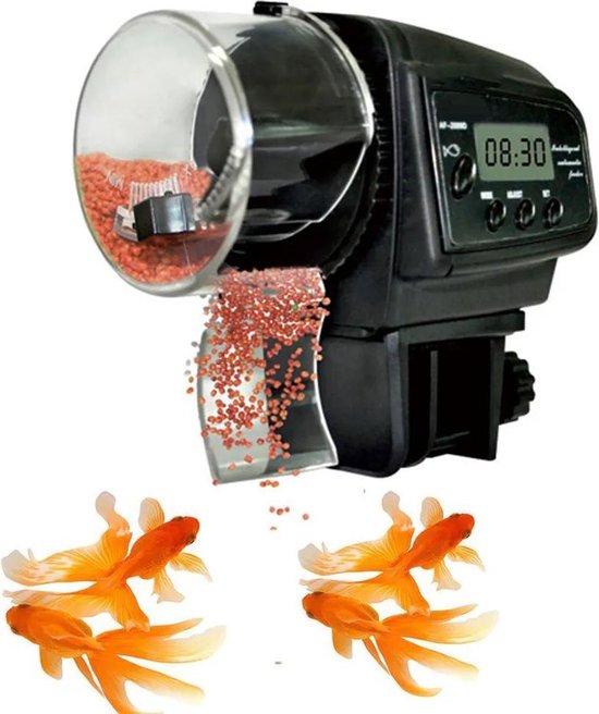 Levay ® visvoeder automatische vissen voeder - zwart | bol.com