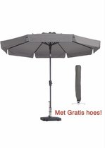 Parasol Rond Taupe 300cm met hoes Madison Dublin