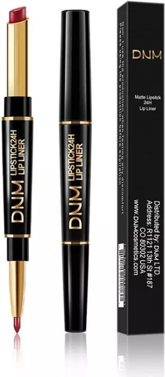 2 in 1 DNM Ltd. Lipstick & Lipliner - Matte Lippenstift & Potlood - Passion Red - Moisturizing Contour Lip Liner - Watervast - Cosmetica - Rood - Vurig - Sexy - Red -