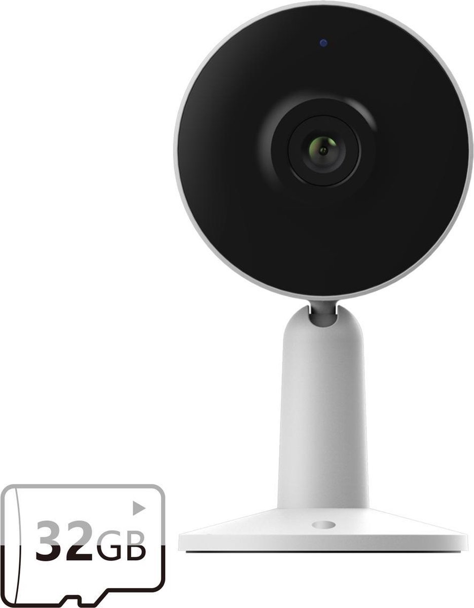 Laxihub M4T Bewakingscamera - Beveiligingscamera binnen - 2K Ultra HD Resolutie - Wifi camera - Inclusief 32GB SD kaart