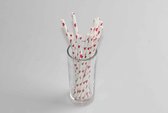 Hello Straw Papieren rietjes Granaatappel motief 6 x 200 mm, 100% ECO - 250 stuks / display doos