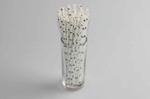 Hello Straw Papieren rietjes Sterretjesmotief Zwart 6x200 mm, 100% ECO - 250 stuks / display doos