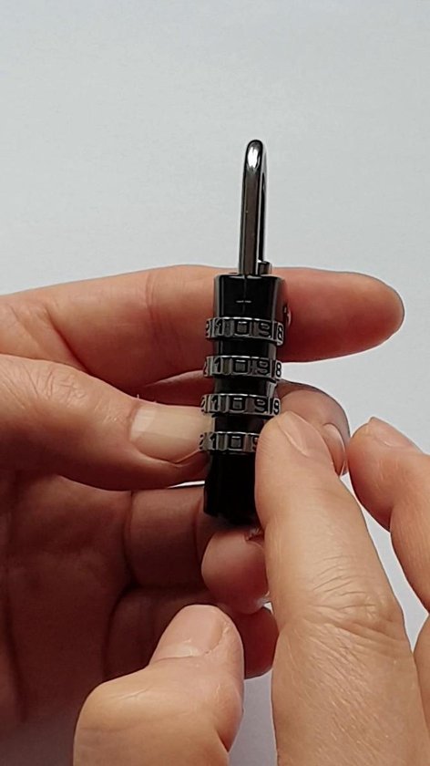 SUNMOOL TSA Kofferslot 4 cijfers - Reisslot - Reis Cijferslot - Cijferhangslot - Hangslot - Bagageslotjes - Slot voor Bagage : Zwart - 1 Stuk