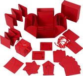 Explosion box, afm 7x7x7,5+12x12x12 cm, rood, 1 stuk