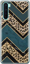 OnePlus Nord hoesje - Luipaard zigzag - Soft Case Telefoonhoesje - Luipaardprint - Multi
