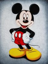 Diamond Painting Mickey Mouse - RONDE steentjes - 25x35cm -  Volledig pakket - 25 kleuren - Diamond Painting volwassenen - Diamond Painting kinderen