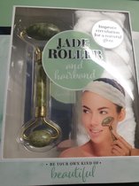 jade roller - gratis 1 mondmaskeropberg doos-massage - gezichtmassage  - hals massage -gezondheid- cadeau haar- -  schoonheid - top cadeau- met  gratis haarband- cadeau tip valenti
