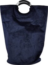 Wasmand zakmodel donker blauw 36x61cm